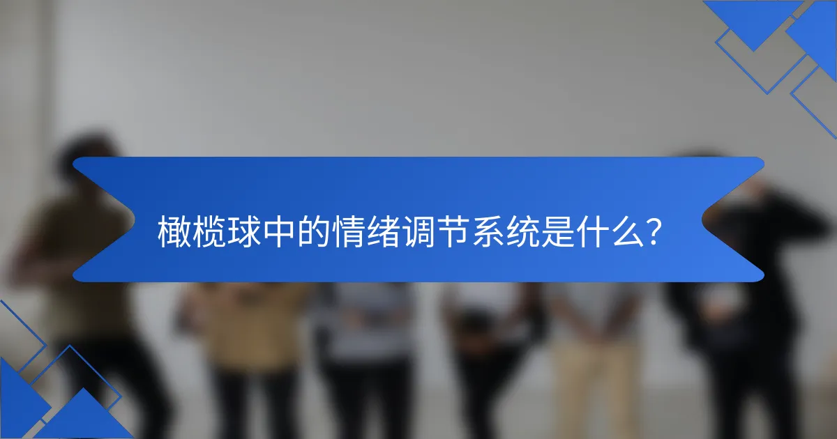 橄榄球中的情绪调节系统是什么？