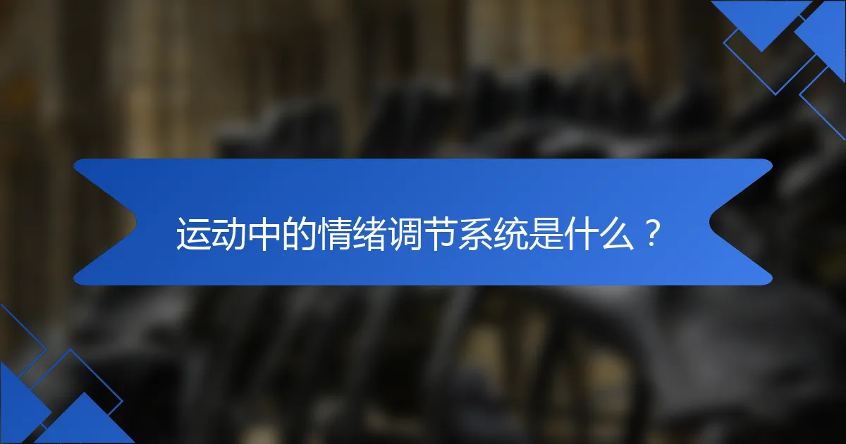 运动中的情绪调节系统是什么？